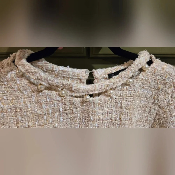 Zara basic white/pink pearl top - Picture 3 of 9